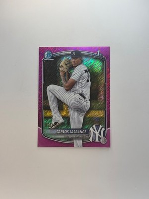2025 Bowman Chrome Carlos LaGrange 1st Bowman Fuchsia Shimmer Refractor 066/199