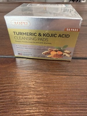 AOPO Turmeric & Kojic Acid Cleansing Pads Deep Cleansing Hydrating 50 5.7oz