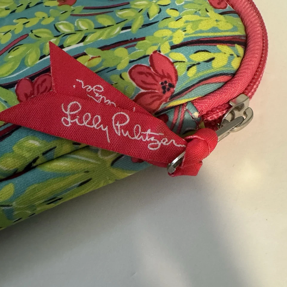 Funda Lilly Pulitzer Neopreno iPad/Tablet Cremallera Rosa Verde Floral 8x10 Foto 2 de 4