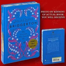 Bridgerton The Viscount Who Loved Me SIGNED Julian Quinn (2025,HC,1st Deluxe Ed)
