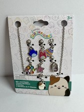 Original Squishmallows Mix and Match Charm Necklace w/ 7 Charms - NEW 