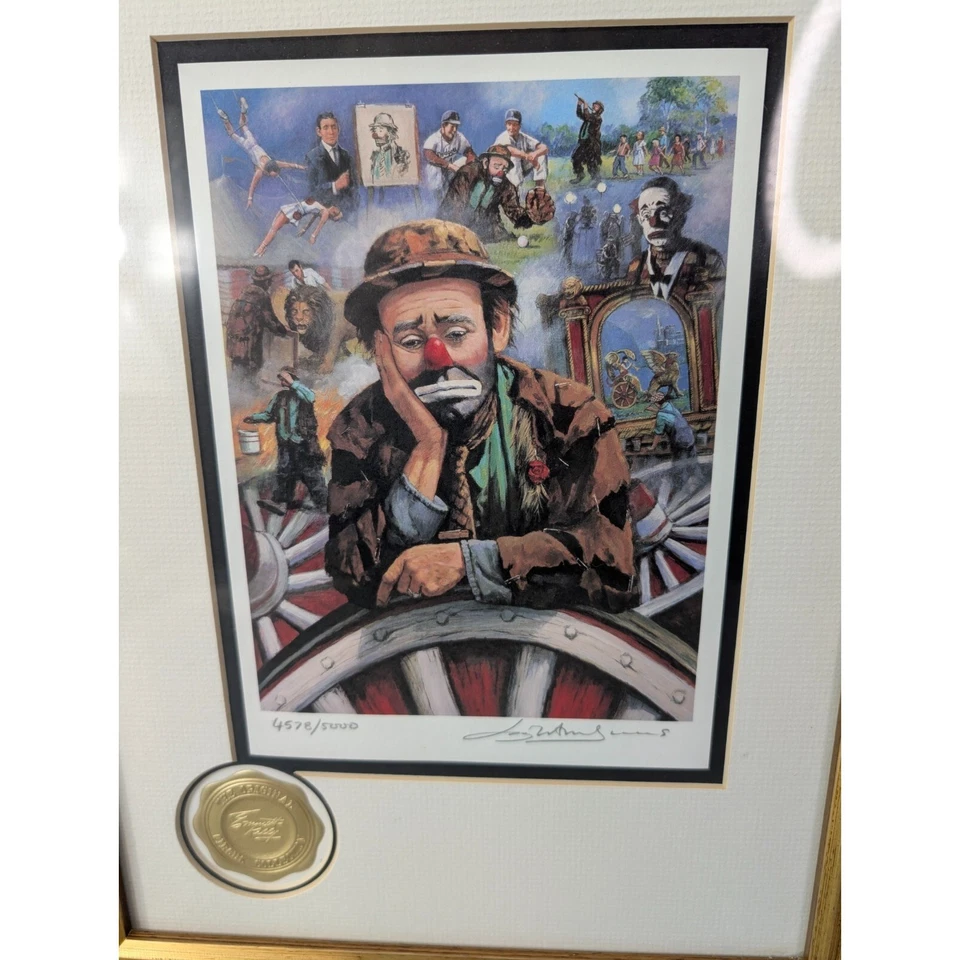 Remember When (Leighton Jones) Emmett Kelly Circus Collection 4578/5000 17"x14" Foto 3 de 4