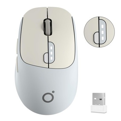 SEUNKWANG EWEADN Q5 Wireless Mouse, Bluetooth & 2.4G Quiet Computer Grey 