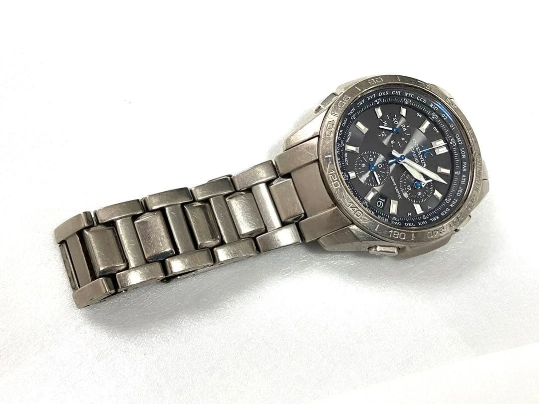 Reloj Pulsera CASIO OCEANUS OCW-600 Radio Titanio Solar Cronógrafo 18cm