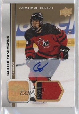 2023 Team Canada Juniors Men's U-18 28/175 Carter Yakemchuk #36 Patch Auto 0r4