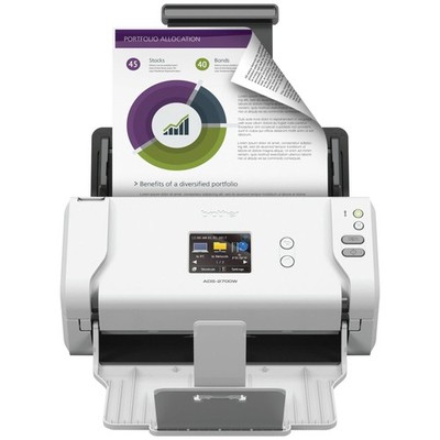 Brother Wireless High-Speed Desktop Document Scanner, ADS-2700W, Touchscreen LCD