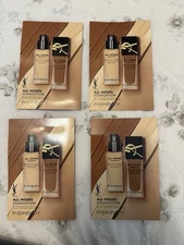 Set of 4 YSL Yves Saint Laurent ALL HOURS FOUNDATION 4-Shade Sample Cards