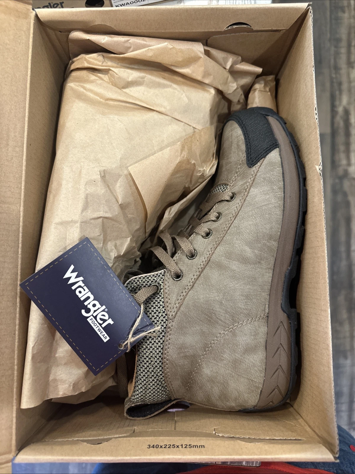 Wrangler Hiking Boots Men’s 4" High Shitaki Olive KWAW001 New in Box 9M