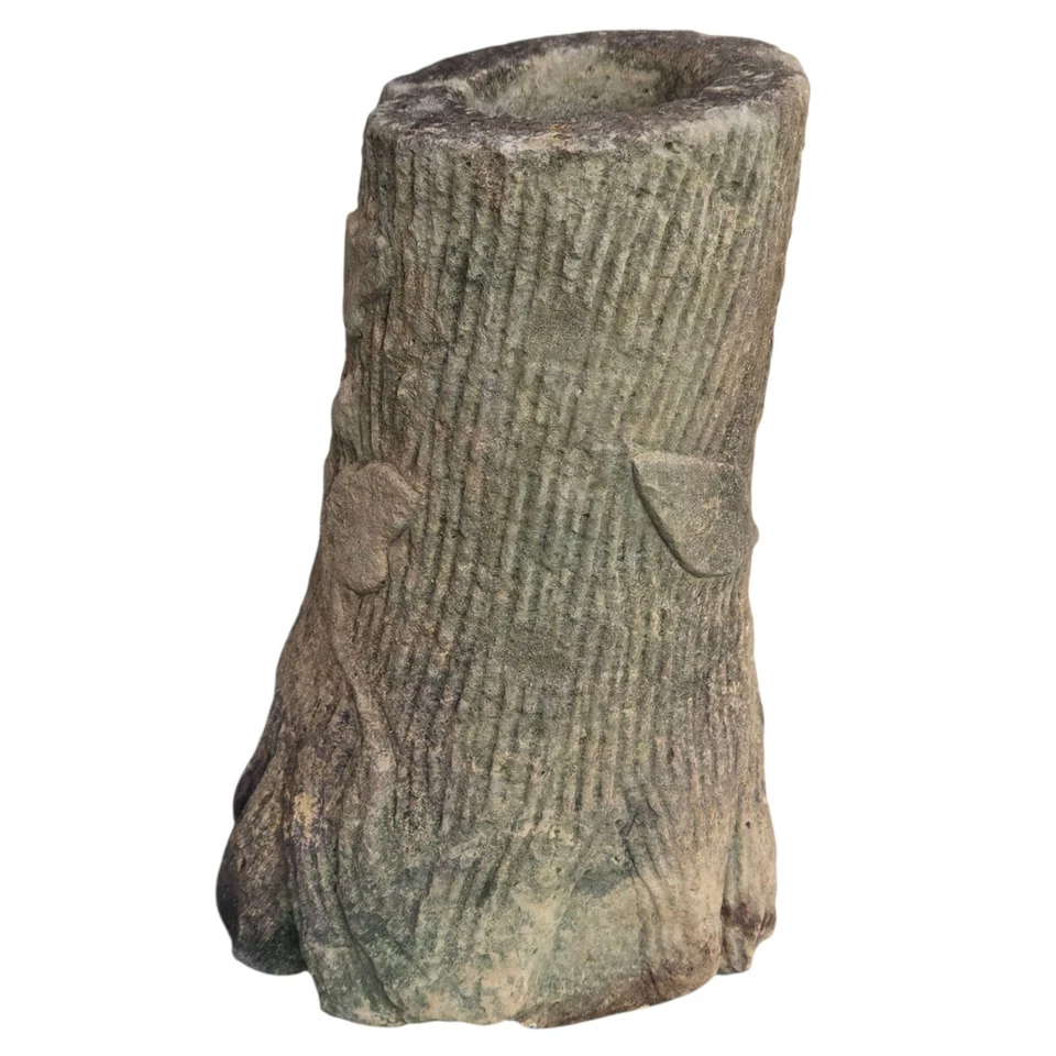 Estatua de hormigón vintage de árbol de cemento decoración de cabaña de jardín escultura vintage Foto 4 de 4