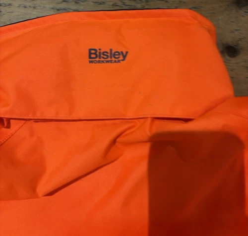 Bisley 5‑in‑1 Taped Rain Jacket – Hi‑Vis Orange/Navy – Size XL image 10