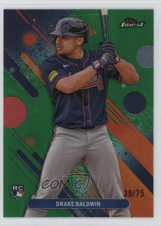 2025 Topps Finest Common Green Refractor 39/75 Drake Baldwin #21 Rookie RC 0t9q