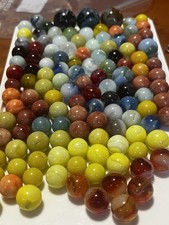 Jabo Marbles Lot Of 100  3 Swirl Shooters Some UV Reactive