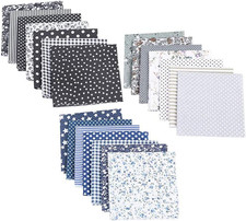 21 Pcs 10" x 10" Quilting Fabric Patchwork Squares Sheets Cotton Floral Printed