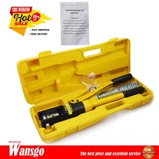 Hydraulic Wire Crimper Crimping Tool Battery Cable Lug Terminal 11 Dies 16 Mt