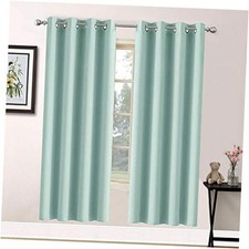 Blackout Room Darkening Thermal Insulated 52"W x 63"L Pack of 2 Aqua