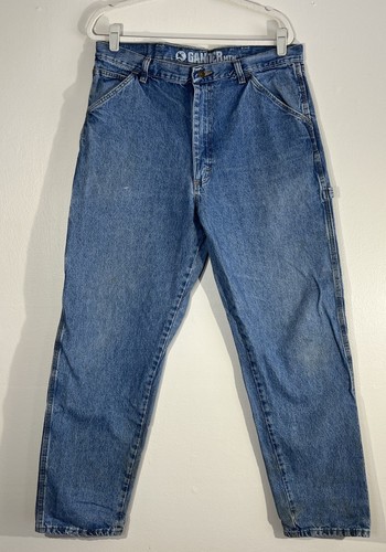 Gander Mountain Blue Jeans Men’s Size 36 X 32 Work Pant Carpenter All Cotton - Picture 1 of 9