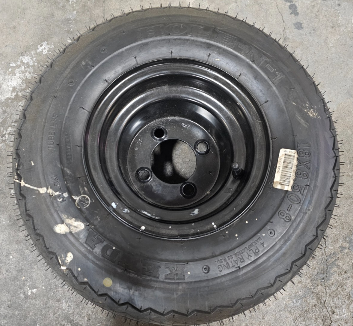 (QTY 1) Kenda Hole N-1 18X8.50-8 Golf Cart Tubeless Tire & W