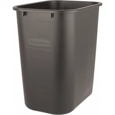 Rubbermaid 7 Gallon Plastic Office Trash Can, Black