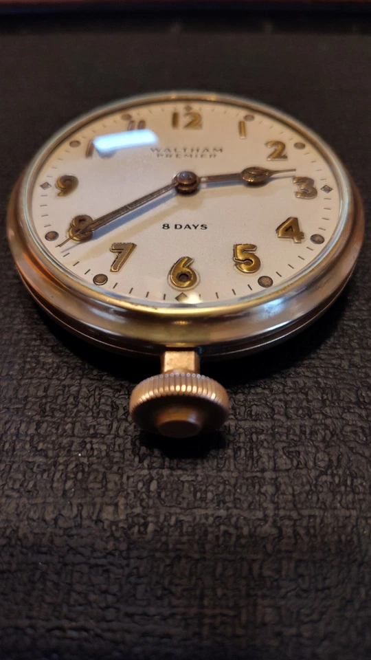 Reloj de bolsillo Waltham Premier 1939 8 días, modelo L-670, grado: 687, tamaño: 6,75 L Foto 2 de 4