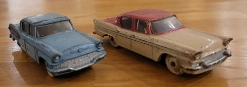 1950's Vintage Dinky Toys No. 179 Studebaker President & No. 180 Packard Clipper