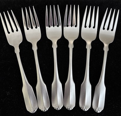 Oneida Forks Stainless Flatware Wm A Rogers Deluxe SATIN GLORIA 6 Salad Forks