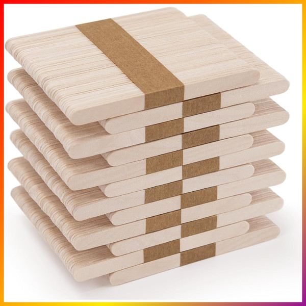 Holz-EisstäBchen 600 StüCk 114Mm X 9Mm X 2Mm FüR Bastelarbeiten Diy Crafts-image