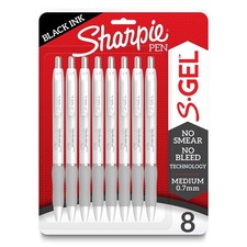 Sharpie S Gel Pens 8 Count No Smear No Bleed Bold Colors Comfortable Grip