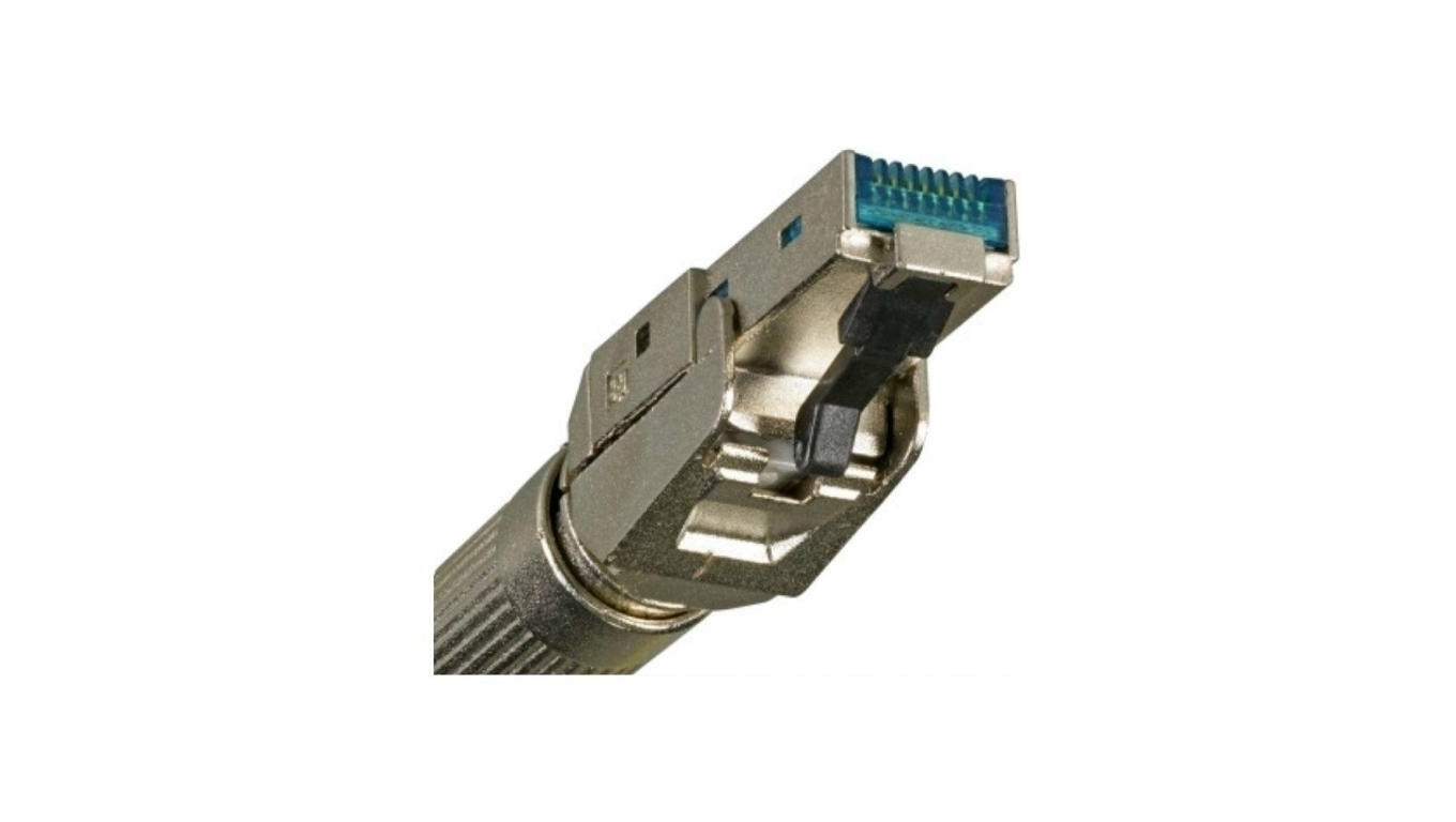 Toolless RJ45 STP cat.8 self-locking plug