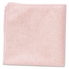 Rubbermaid Commercial 1820581 16" x 16" Microfiber Cloths - Pink (24/PK) New