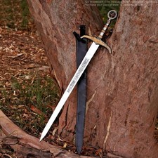 Knights Templar Silver Sword W Sheath, Medieval Crusader Knight Cross Collection