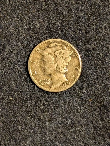1941 Mercury Silver Dime Fine