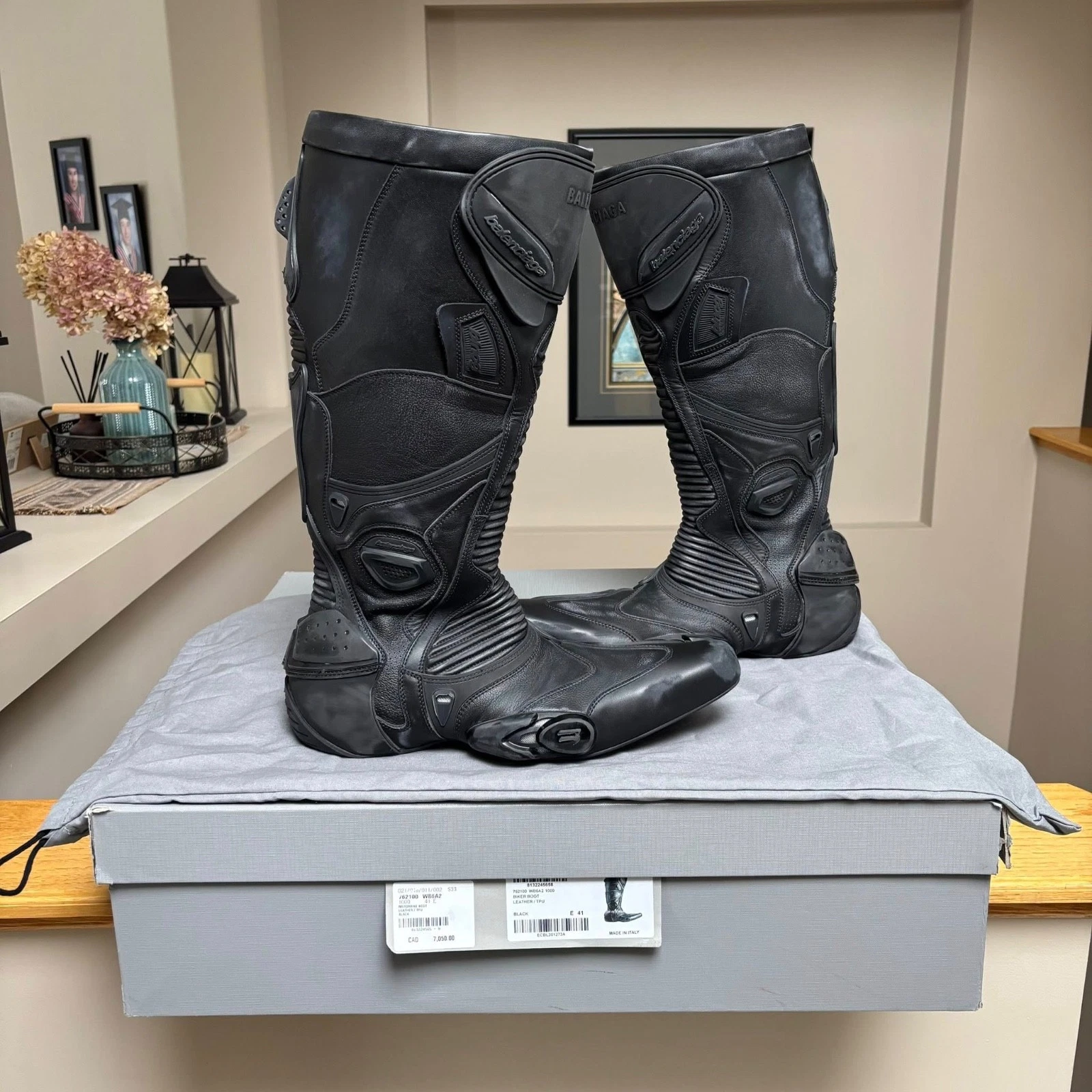 Balenciaga — Balenciaga Leather Motorbike Biker Boots - 43 EU - MSRP: $5600 - New - Authentic