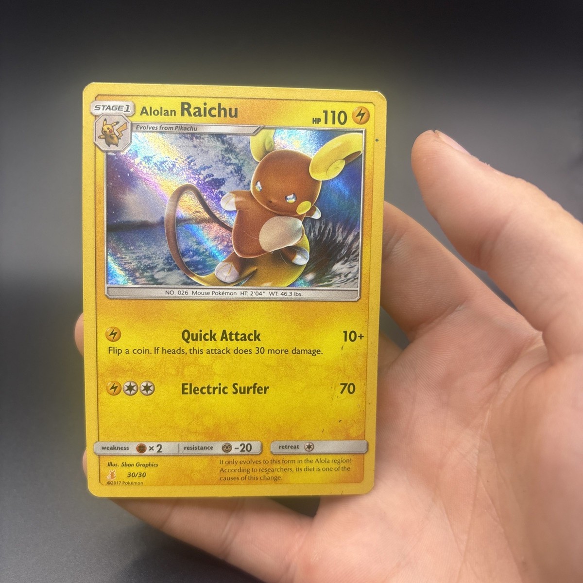 alolan raichu pokemon card value Prices & 2026 Pokmon Hit Points260 HP Form Alolan Raichu #30 Prices |