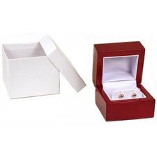 Rosewood Earring & Pendant Gift Box Jewelry Display 2 1/4" x 2"