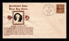 US COVER MARTHA WASHINGTON PRESIDENTIAL COIL FDC SCOTT 840 CROSBY PHOTO CACHET