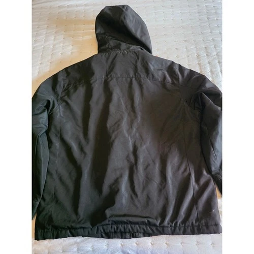 Weatherproof Garment Company Mens Black Fleece Lined Hooded Jacket Outdoor Coat image 9