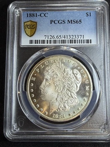 1881 CC Morgan Silver Dollar PCGS MS-65