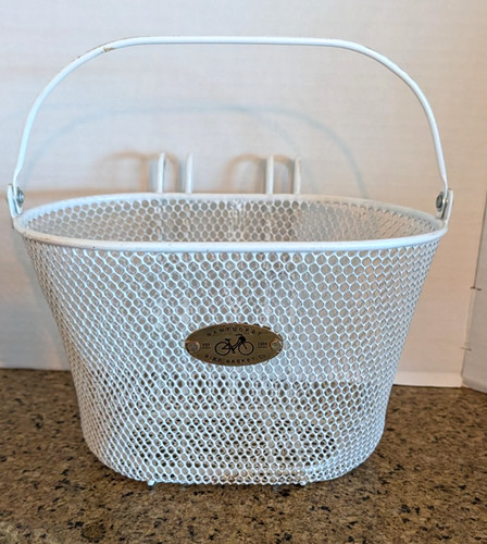 Nantucket Bike Basket Co Surfside Mesh Wire Basket White 10.5 x 9 3/4 x 6 1/4" M