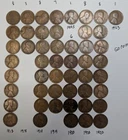 50 coin roll 1918-1923 CIRCULATED LINCOLN WHEAT CENT PENNIES-  #14