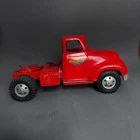 Vintage Original Red Tonka Farms Stake /  Grain Hauler Truck Round Fender 1955