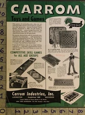 1954 CARROM BOARD GAME LUDINGTON COMET MODEL AIRPLANE CRAFT 2-pg TOY AD TS88