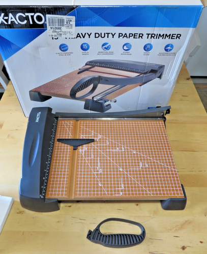 X-ACTO Heavy Duty Wood Base Paper Trimmer Cutter 15 Inch - EP126315