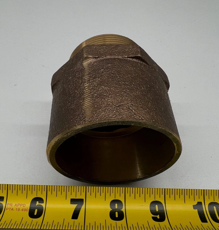 2-1/2" x 2" Nibco Reducing Male Adapter Cast Bronze 704R B032700 C x MNPT New - Image 3 of 3