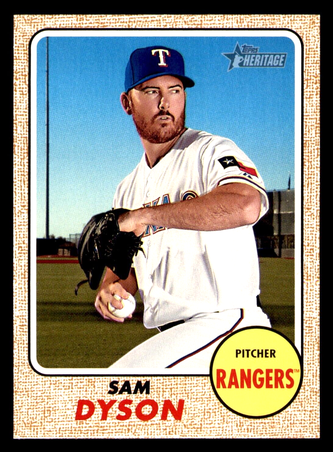 2017 Topps Heritage Sam Dyson SP #493 Texas Rangers Baseball Card