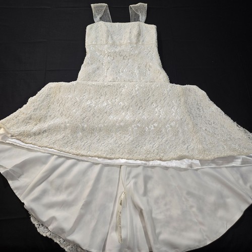 GALINA "Your Fairy Big Day" IVORY Empire Waist Beaded Lace Wedding Dress Size 12 - Picture 8 of 23