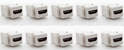 10x HDMI 2.0 4K HD 3D Keystone Insert Wall Plate Gold Coupler Female Adapter