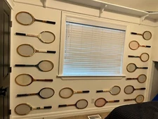 Lot Vintage Wood Tennis Racquet CHOOSE QTY Decor Wall Art Classic Retro Hanging