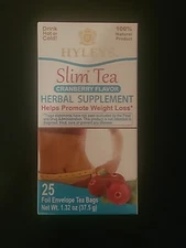 Hyleys Slim Tea CRANBERRY FLAVOR Herbal Supplement 25 Tea Bags