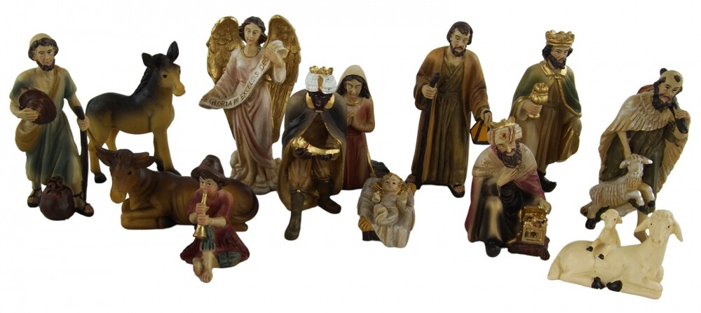 Wunderschöne Krippenfiguren 13-tlg., ca. 10 cm, K 171