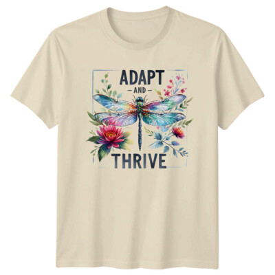 Adapt And Thrive Libelle Natur T-Shirt Aquarell Stil Erwachsene